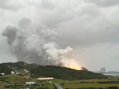 The engine of Japan's flagship new small rocket explodes during a test for a second time