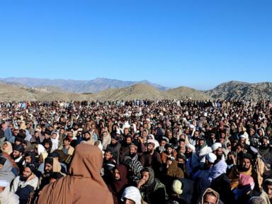 Thousands attend the funeral of a Taliban minister killed by an Islamic State suicide bomber