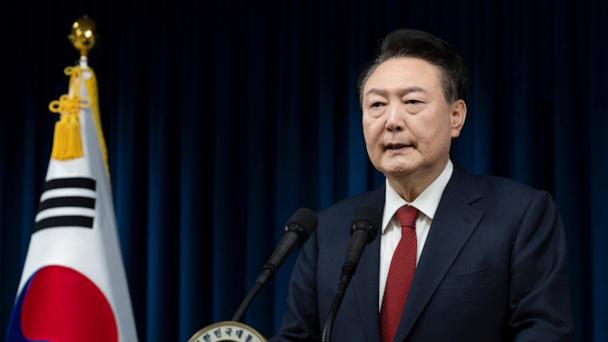 FILE - South Korean President Yoon Suk Yeol speaks at the presidential office in Seoul, South Korea, on Dec. 7, 2024. (South Korean Presidential Office/Yonhap via AP, File)