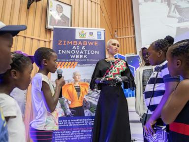 Sophia, a famous robot and global icon of AI, wins hearts at Zimbabwe's innovation fair