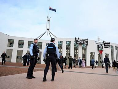 Pro-Palestinian protesters breach security at Australia's Parliament House