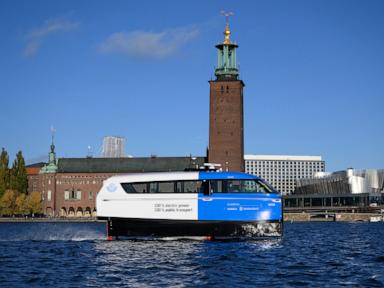 An electric hydrofoil ferry offers cleaner journeys among Stockholm's 14 islands