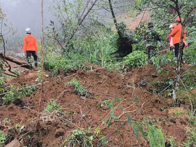 Search resumes after deadly flooding and landslides in Indonesia