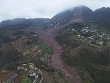 Rescuers hunt for 28 people still missing after a landslide in southwest China; 1 body recovered