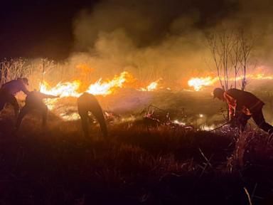 Wildfire in Indonesian national park grows
