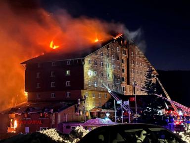 Fire in a hotel at a ski resort in northwestern Turkey kills at least 10 people, injures 32