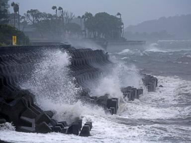 Typhoon Shanshan dumps rain on southern Japan