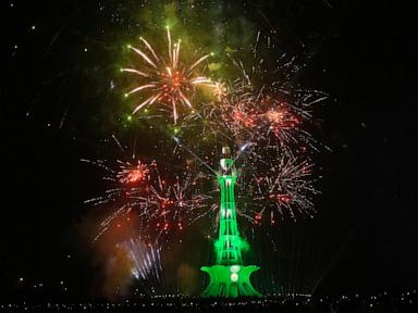 Fireworks light skies over Pakistan’s capital as crowds celebrate Independence Day