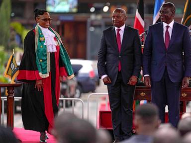 Kenya's new deputy president sworn in as his predecessor challenges his impeachment in court