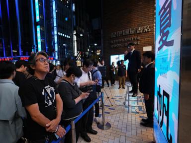 Fans mark the release of new Haruki Murakami novel at a midnight event in Tokyo