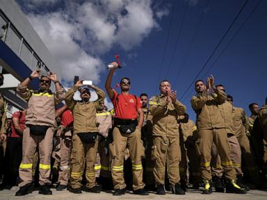 As summers get hotter, Greece's seasonal firefighters protest for permanent jobs