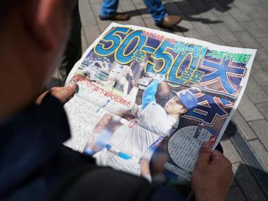 Japan celebrates as Ohtani becomes the first major leaguer to reach 50-50 milestone