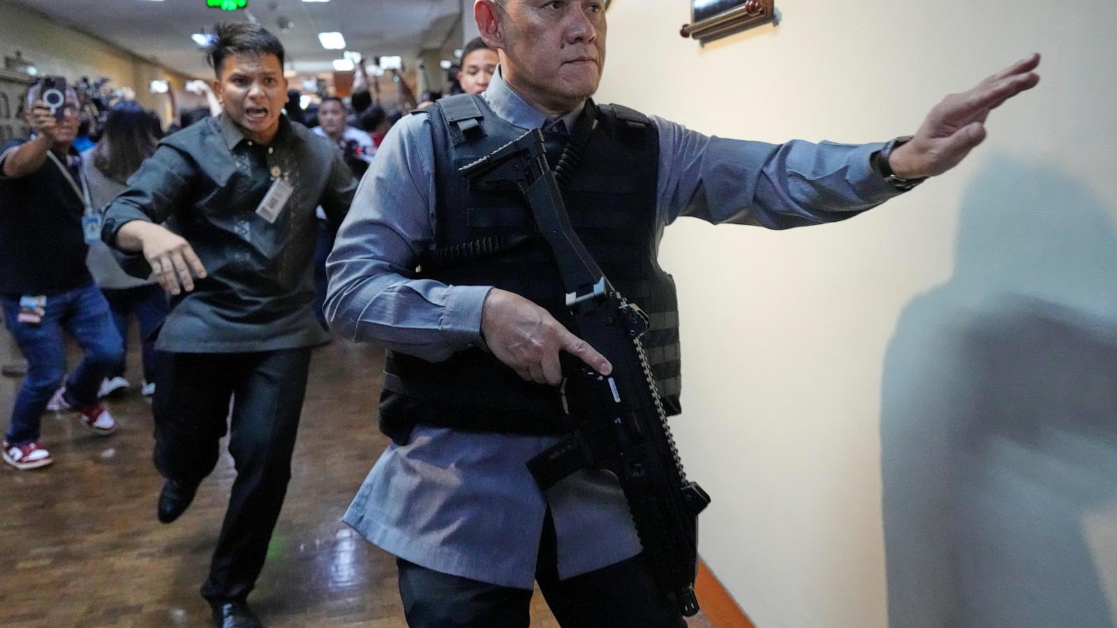 Gunfire breaks out in Philippine Senate where authorities tried to arrest a senator
