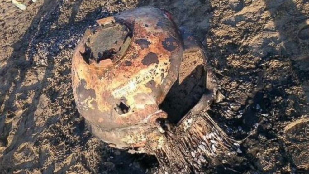PHOTO: Local press has reported that the object dates back to World War II, but this statement couldn't be confirmed by ABC News.