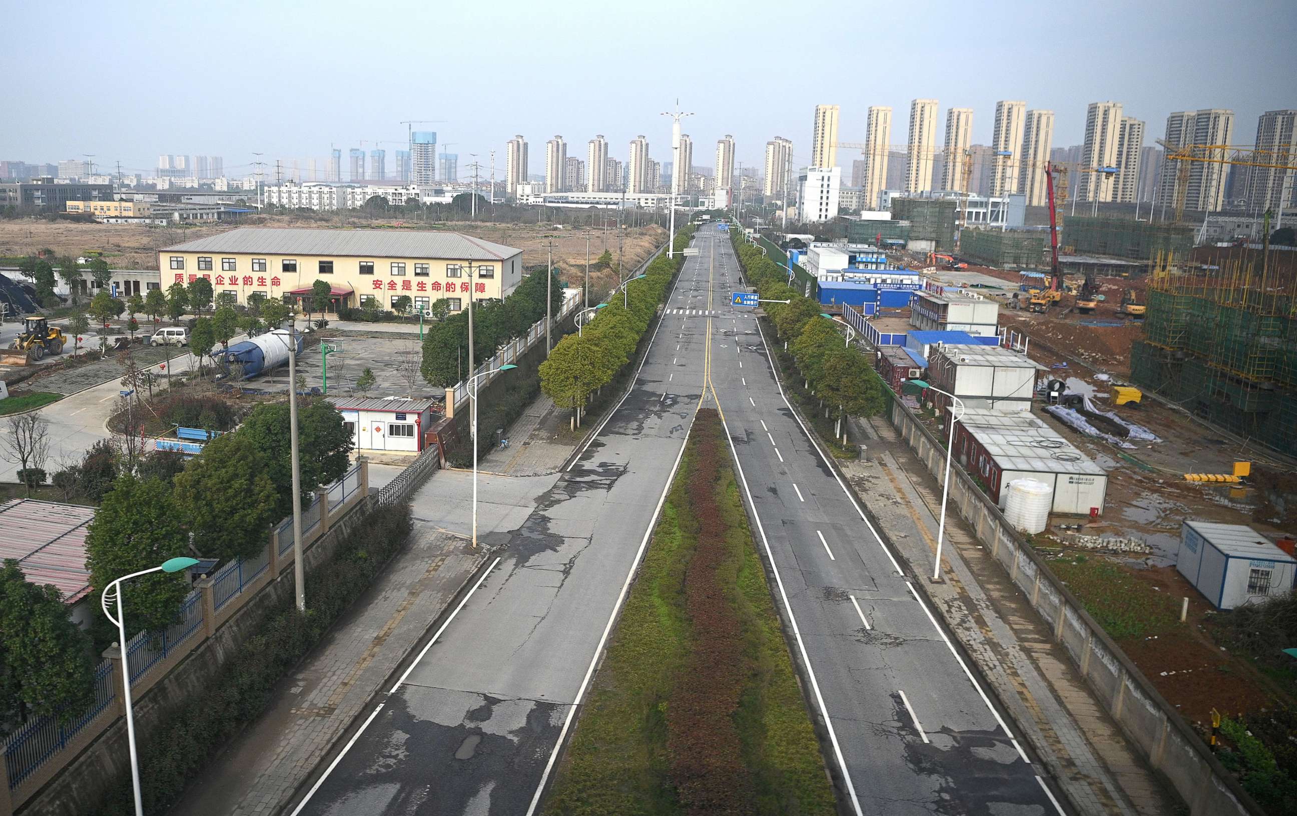 PHOTO: An empty street is seen in Wuhan, China, March 4, 2020.