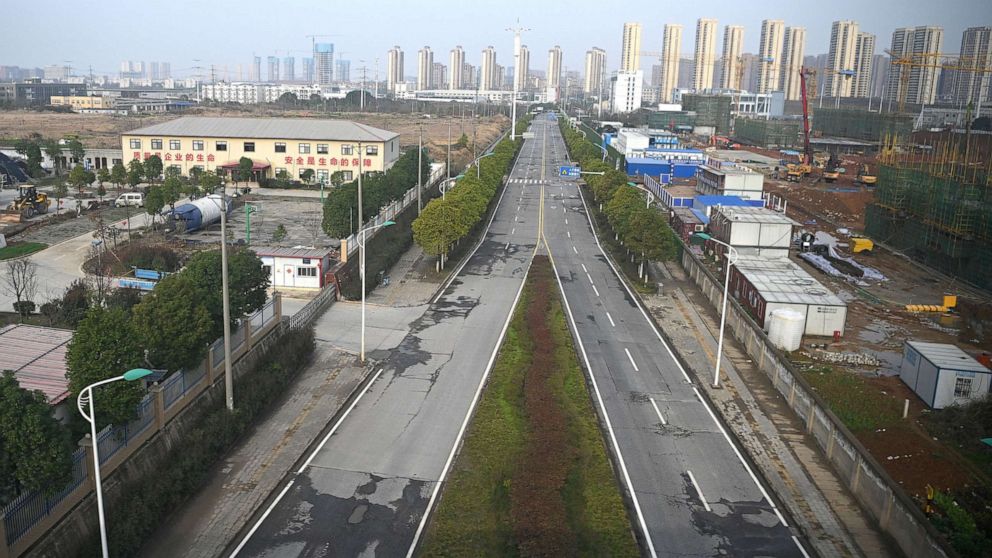 PHOTO: An empty street is seen in Wuhan, China, March 4, 2020.