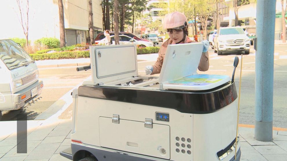 PHOTO: South Korea's 'yogurt ladies' ride motorized fridges to fulfill your dairy needs. 