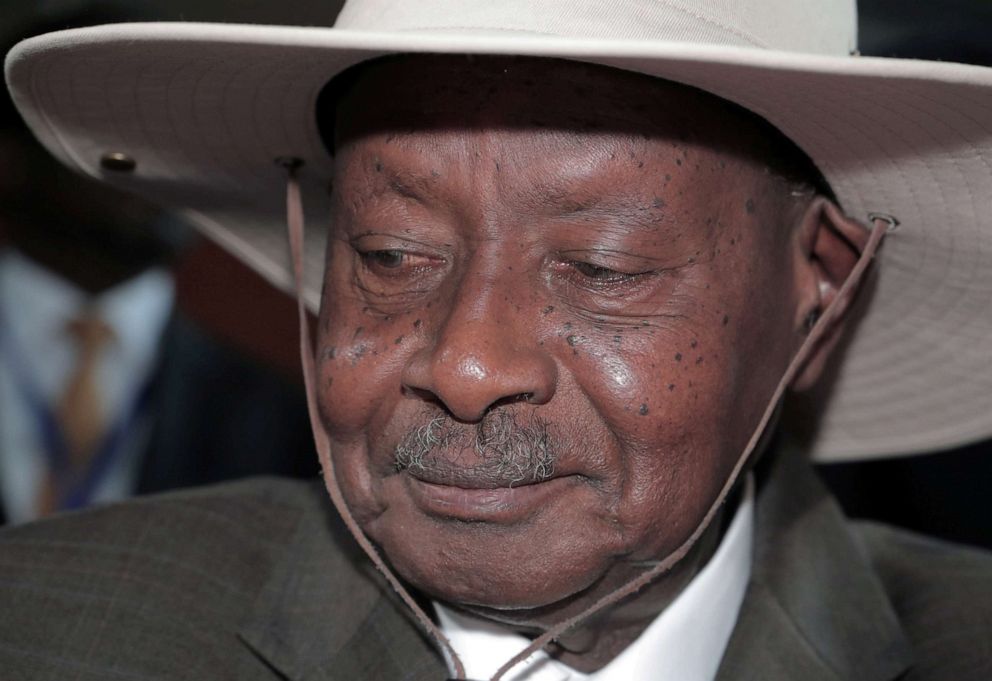 PHOTO: Ugandan President Yoweri Museveni arrives for the opening of the 33rd Ordinary Session of the Assembly of the Heads of State and the Government of the African Union in Addis Ababa, Ethiopia, on Feb. 9, 2020.