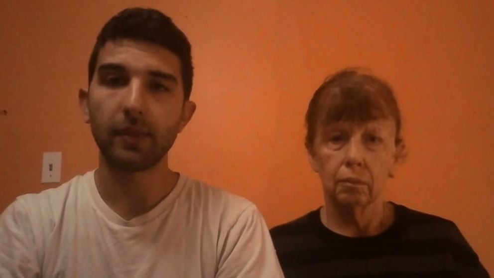 PHOTO: Al Qaeda hostage Luke Somers' brother Jordan, left, and mother Paula, right, plead with the militants holding Luke in video posted online Dec. 4, 2014.