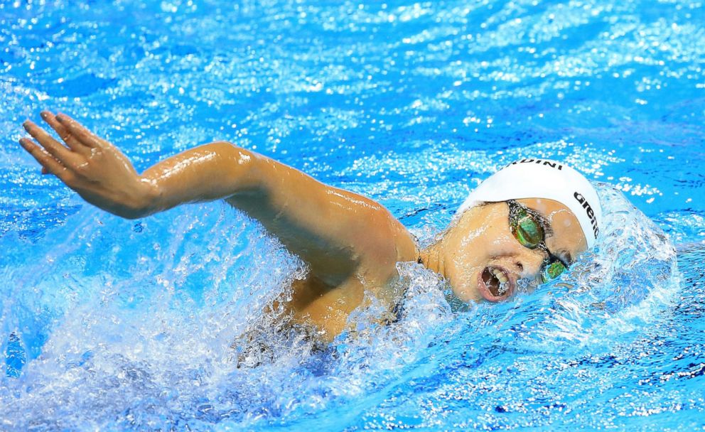 PHOTO: In this file photo, Yusra Mardini of the Refugee Olympic Team competes in the Women's 100m Freestyle Heats on Day 5 of the Rio 2016 Olympic Games at the Olympic Aquatics Stadium, Aug. 10, 2016, in Rio de Janerio.