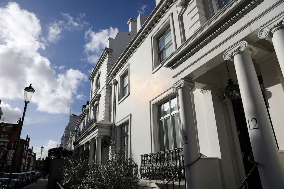 PHOTO: The home of Zamira Hajiyeva, the wife of Jahangir Hajiyev, the convicted former head of International Bank of Azerbaijan, stands at 12-14 Walton Street in the Knightsbridge area of London, Nov. 8, 2018.