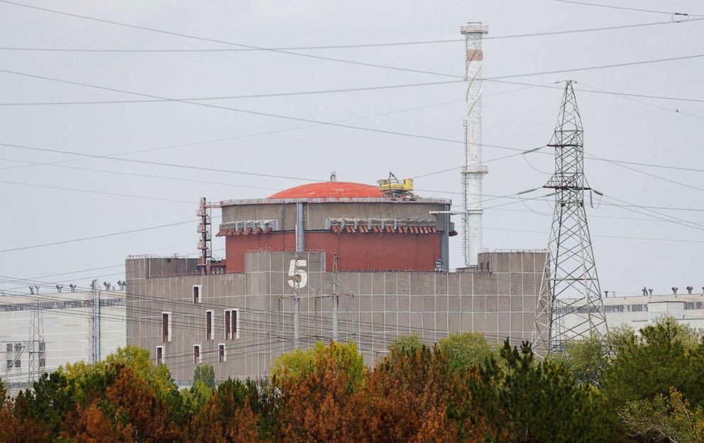 PHOTO: A view shows the Zaporizhzhia Nuclear Power Plant outside Enerhodar in the Zaporizhzhia region, Russian-controlled Ukraine, on Oct. 14, 2022.