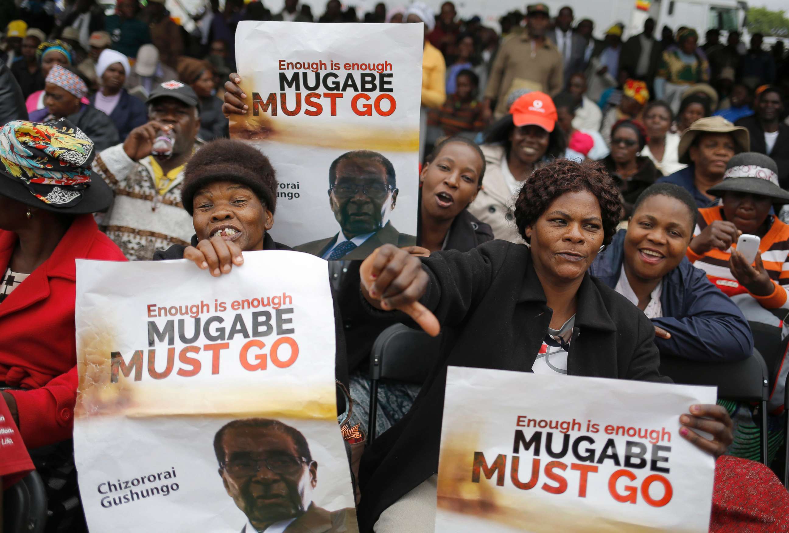 Thousands March In Zimbabwe Against President Robert Mugabe After Military Put Longtime Ruler 