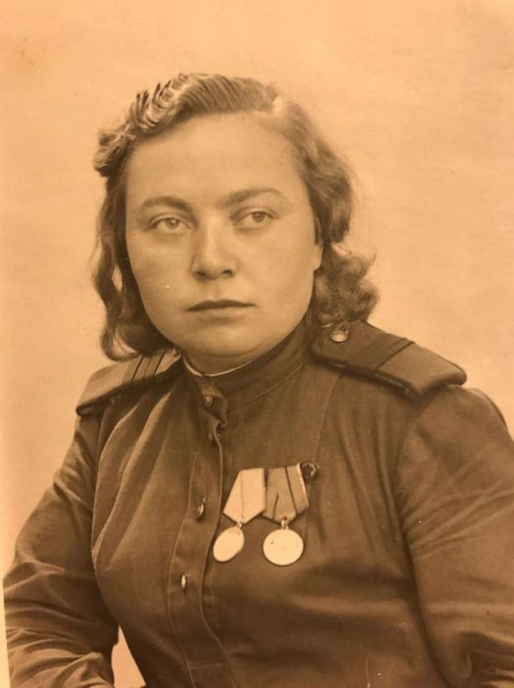 PHOTO: Zinaida Korneva is pictured in a photo taken when she was serving in the Soviet Union's anti-aircraft forces during World War II.