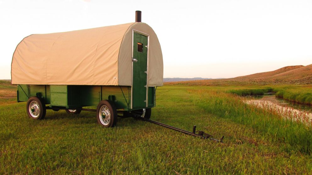 PHOTO: Spend the night in a restored 1920s sheep wagon in Shirley Basin, Wyo.