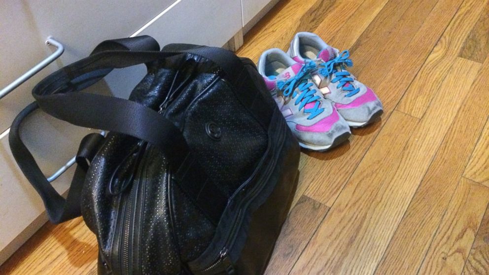 PHOTO: Mara packs a gym bag nightly. 