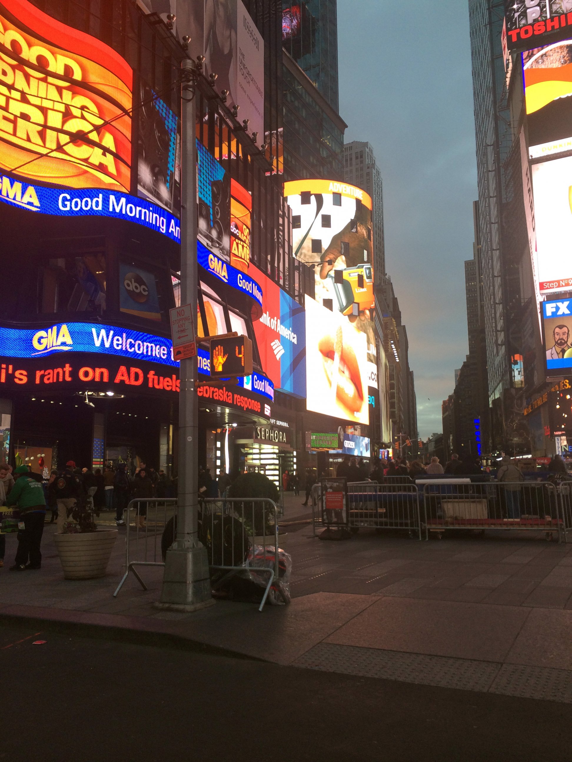 PHOTO: Going to work in Times Square. 