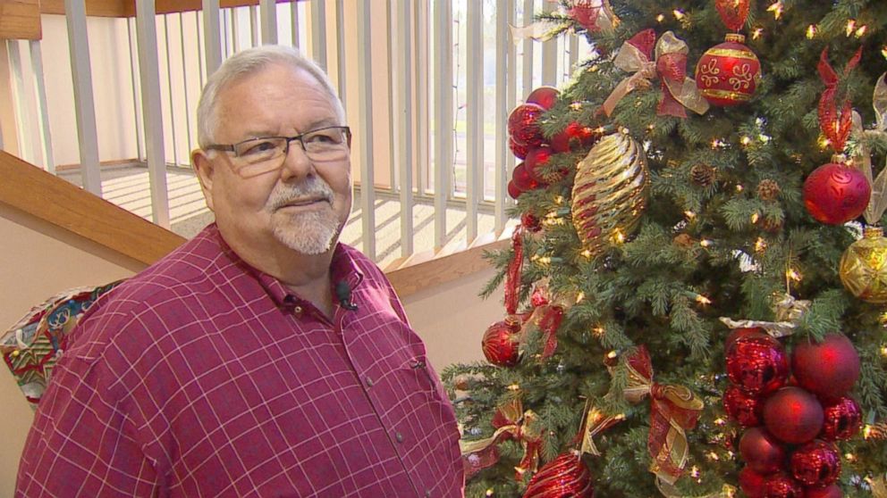 PHOTO: Jim Holt of Garland, Texas, works in the Christmas-lighting industry and is collecting donations for tornado survivors.