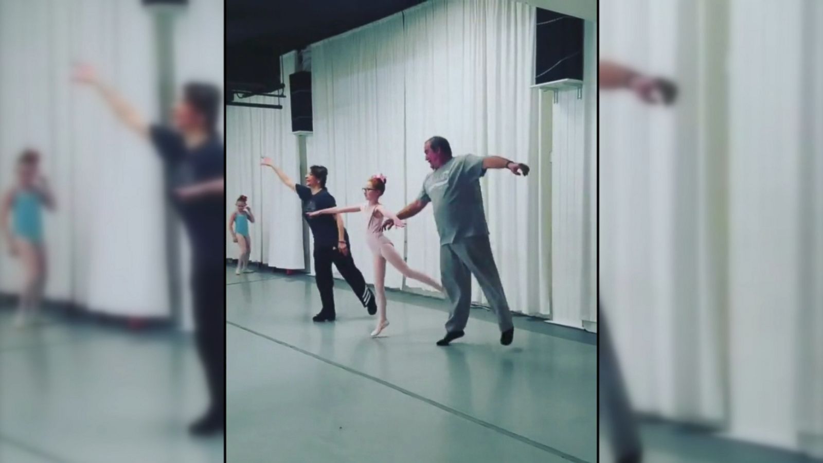 Daddy dancers join their children at ballet class - Good Morning America
