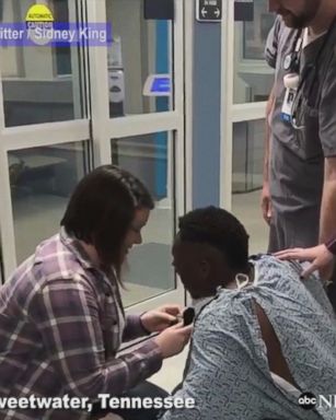 VIDEO: Tennessee man who had his proposal plans derailed by car accident doesn't let his injuries prevent him from getting down on one knee.