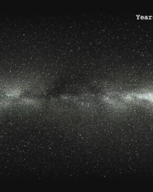 Animation from the European Space Agency traces the motion of how stars will move across the galaxy five million years into the future.