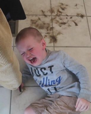 VIDEO: Toddler has meltdown over haircut before realizing it'll grow back