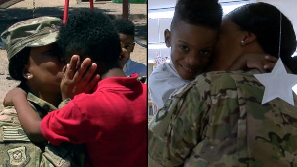 Video Military Mom Surprises Son Over School Intercom After Return From Deployment Abc News 0220