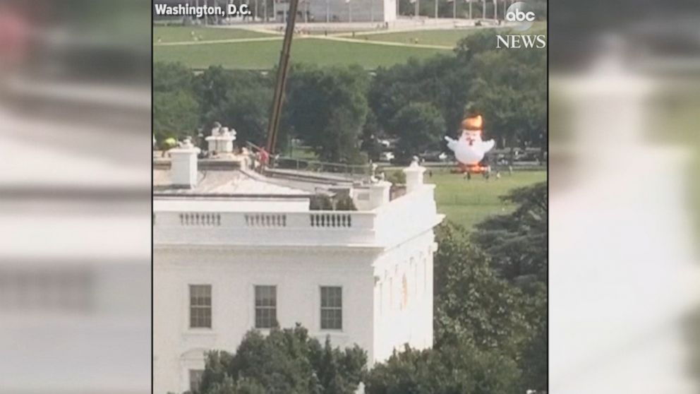 Trump Like Inflatable Chicken Protests President Across From White