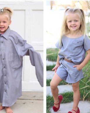 VIDEO: Utah woman makes dresses for her daughters out of husband's old shirts