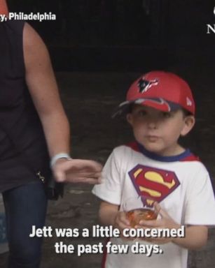 A 5-year-old Houston, Texas, native opened a lemonade stand in Philadelphia, Pennsylvania, to raise money for Hurricane Harvey victims.