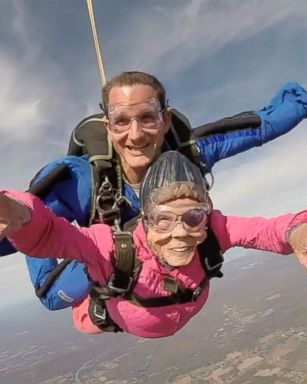 VIDEO: Eila Campbell celebrated her birthday by jumping out of a plane at 10,000 feet.