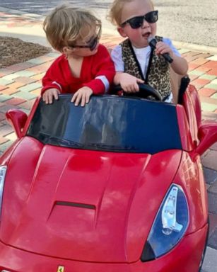 Lauren Willis is dressing her twin boys Charlie and Row Willis as Ferris Bueller and his best friend, Cameron, for Halloween. 