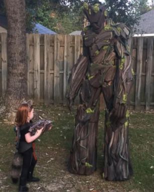 VIDEO: Dad builds 7-foot Groot costume to impress 'Guardians of the Galaxy'-obsessed daughter