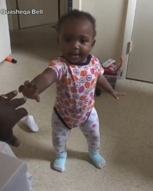 PHOTO: 11-month-old Jisele Bell's first steps went viral in a Oct. 13 video on Instagram, earning more than 63,000 views.