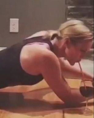 VIDEO: Megan Vaughan found a clever way to combine her love of wine and exercise.