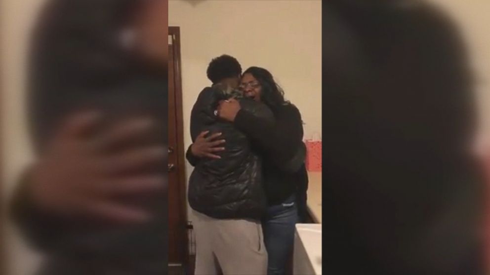 Grant Jackson surprised his mom, Gwen Jackson, returning home for the holidays from his deployment on Dec. 18, and she had the best reaction.