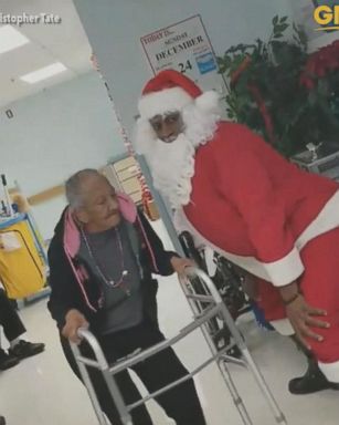 Check out this 90-year-old woman participate in a dance off with Santa at the Unique Residential Care in Northwest D.C.