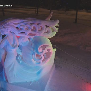 It's the 28th year of the International Snow Sculpture Competition in Breckenridge, Colorado.