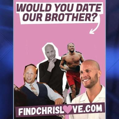 VIDEO: 2 siblings rent 'Find Chris Love' billboard to help brother find love