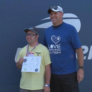 VIDEO: Kids and adults with disabilities play with pros at US Open